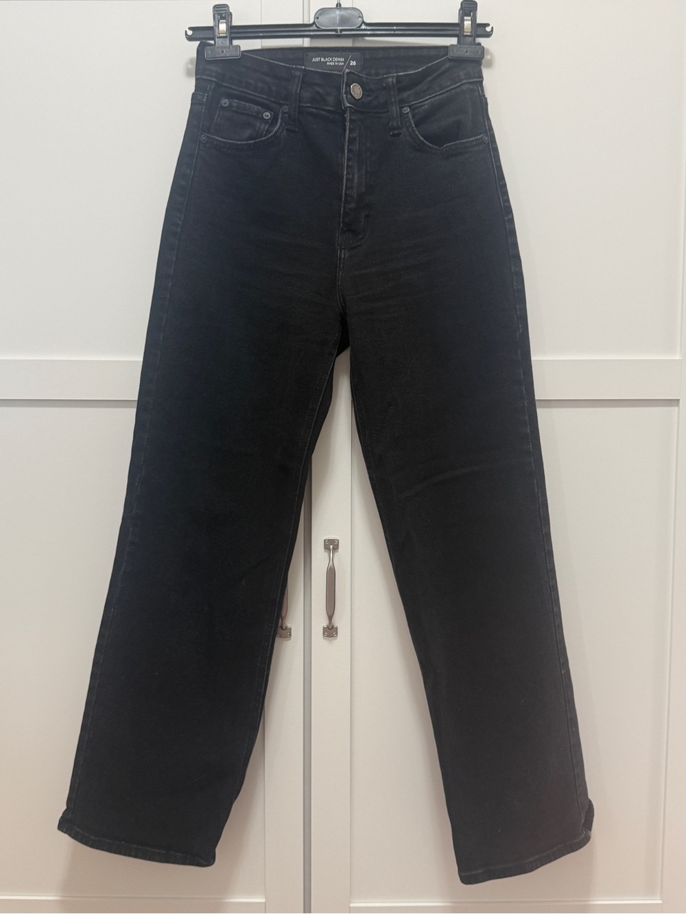 Just Black Denim The Uncut Straight High Rise Jeans Size 26